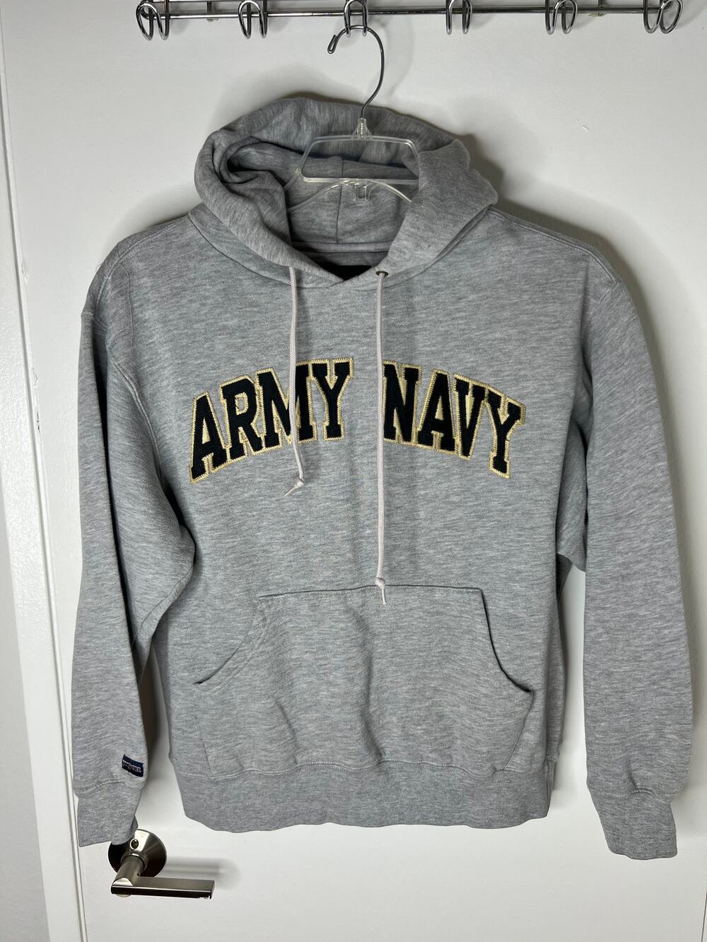 JanSport Vintage Army Navy Hoodie Sweatshirt Grey ~ Size M